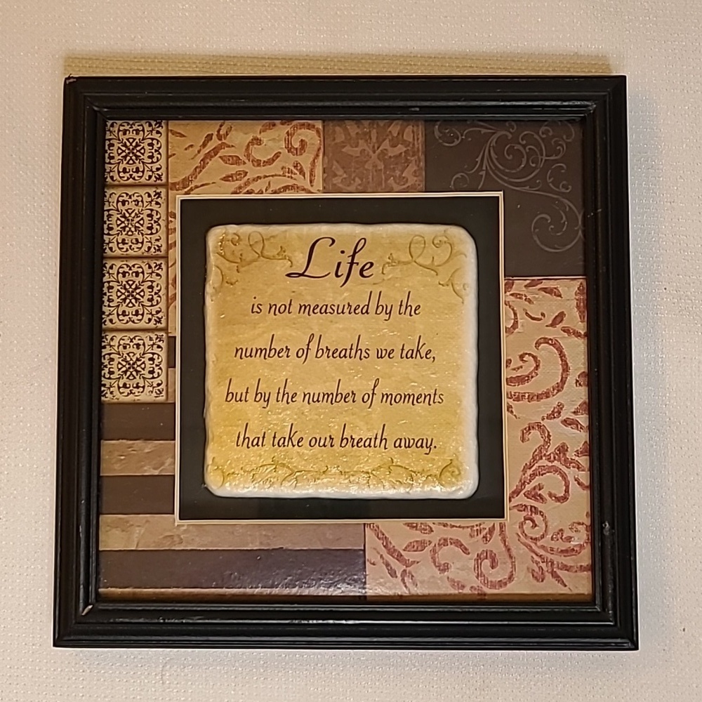 Life is not measured, motivational framed art piece